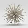 White Spiky Radial Design Ornament Decoration Set for Modern Home Decor Accent