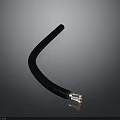 Black Electrical Cable With Colored Cores And Flexible Rubber Sheath