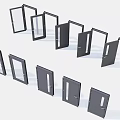 Modern Swing Doors With Glass Panels And Various Styles For Home Interior