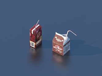 Drink with straw 3d model