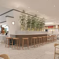 Bright Modern Spacious Restaurant With Clean Comfortable Dining Areas And Food Ordering Counters