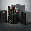 Edifier Speaker System With Subwoofer Satellite Speakers And Colorful Stickers