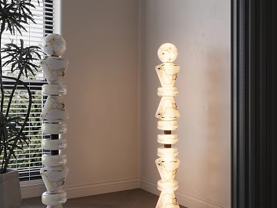 Art Stone Floor Lamp Decorative Lamp 3d model