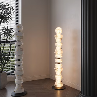 Art Stone Floor Lamp Decorative Lamp 3d model