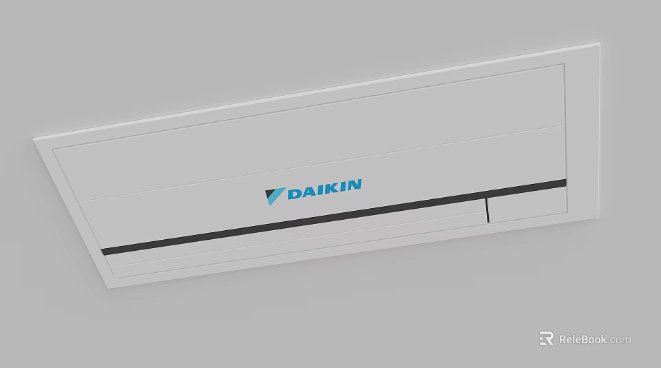 Daikin Air Conditioner Vent With Modern White Design For Home Interior Use 3d model