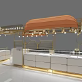 Luxury Jewelry Store Interior with Elegant Display Showcases and Warm Lighting