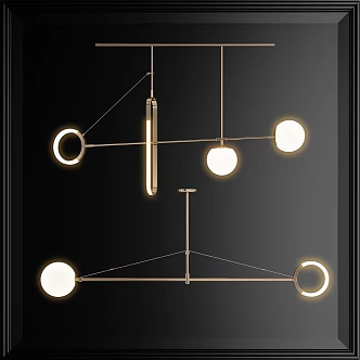Modern chandelier combination 3d model