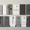 Multiple Refrigerators And Freezers In Various Colors And Different Styles