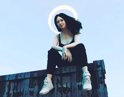 modern woman. 3d model