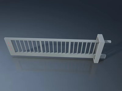 Modern Interior Swing Door With Panel Design And Sturdy Frame Structure 3d model