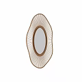 Gold Decorative Wall Mirror With Radiating Lines Unique Irregular Shape For Modern Home Decor