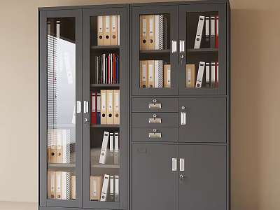 Modern Office File Cabinet File Cabinet Bookcase 3d model