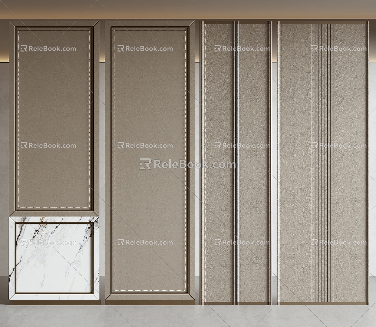 Modern Wall Panel Hard Bag Wall Panel Leather Wall Panel 3d model