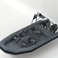 Rubber boat, kayak, lifeboat, motorboat, speedboat, yacht, small boat, fishing boat, fishing boat, inflatable boat 3d model