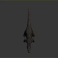 Fierce Dinosaur Character With Spiked Back Open Mouth Sharp Teeth And Yellow Claws