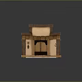 Traditional Wooden House With Front Porch Wooden Shingle Roof And Yellow Pane Window