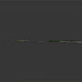 Ancient Textured Long Artifact With Green Patina And Weathered Surface
