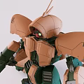 Green and Brown Mecha Robot Model with Arm Cannon and Mechanical Joints