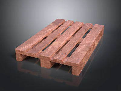 Sturdy Wooden Pallet With Slatted Design For Home Storage And Organizing Needs 3d model