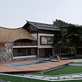 Hotel Public Lounge Area With Wooden Sliding Screens Tatami Mats And Natural Views