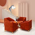 Light Luxury Casual Sofa Combination Sofa Combination 3d model
