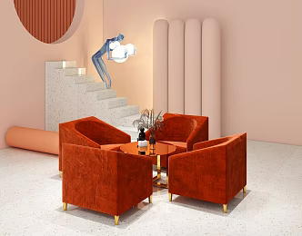 Light Luxury Casual Sofa Combination Sofa Combination 3d model