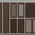 Wooden Furniture Components With Various Designs Different Patterns And Textured Surfaces