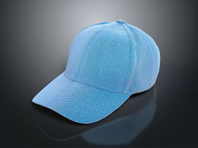 Light Blue Baseball Cap With Mesh Material Simple Design For Casual Comfortable Wear 3d model