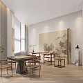 Modern Clubhouse Interior Design Featuring Spacious Layout Wooden Furniture Large Windows And Decorative Shelves