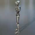Game Movie Robotic Character With Silver Mechanical Body Blue Eyes And Outstretched Arms