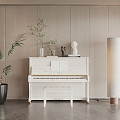 Modern Piano White Piano Floor Lamp 3d model