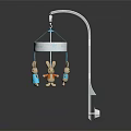 Cute Colorful Rabbit Dolls Baby Mobile With Hanging Stand For Nursery