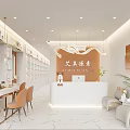 Modern Elegant Beauty and Hair Salon Interior With Front Desk Comfortable Seating And Decorative Plants
