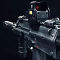Black Tactical Rifle with Scope Silencer and Ergonomic Grip Modern Design