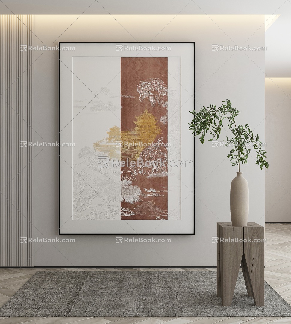 New Chinese Decorative Painting 3d model