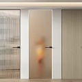 Modern Interior Hinged Doors with Glass Frosted and Wood Panel Designs