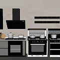 Range hood stove 3d model