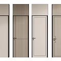 Modern Interior Hinged Doors With Different Wood Grain And Smooth Surface Designs 3d model