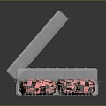 Transparent Plastic Donut Containers With Pink Chocolate Sprinkles Open Lid