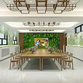 Modern Classroom Flower-arranging Classroom 3d model
