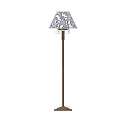 Classic Floor Lamp With Blue And White Patterned Shade And Bronze Base 3d model