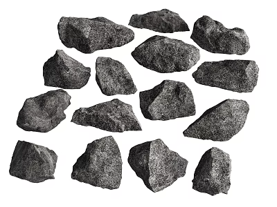 Natural Black Stone And Wood Materials Ideal For Home Decor And DIY Craft Projects 3d model