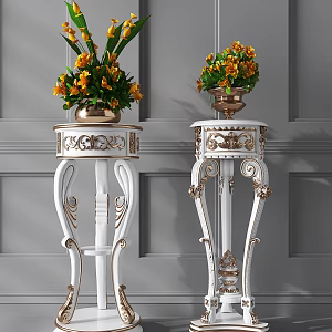 Light Luxury Flower Set Flower Rack Bonsai 3d model