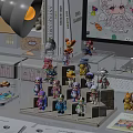 Transparent Multilayer Display Shelf for Cute Cartoon Figurines Desktop Storage
