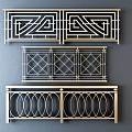 Various Decorative Metal Fence Designs Featuring Geometric Patterns and Ornamental Details