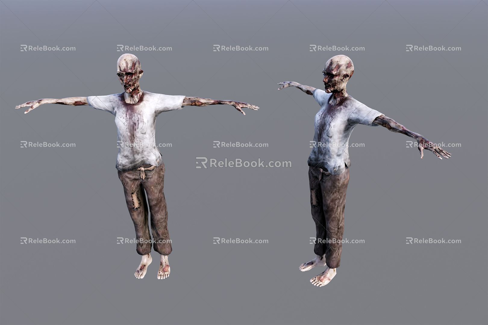 Modern Game Character Short Sleeve Clothes 3d model