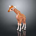 Cute Giraffe Plush Toy Standing Brown Spotted Stuffed Animal For Kids