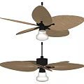 Stylish Ceiling Fan with Woven Blades Modern Design for Home Decoration