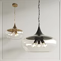 Modern Pendant Lights With Transparent Glass Shades And Metal Finishes For Interior Design