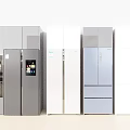 Various Modern Refrigerators And Freezers On Display In Different Colors And Styles